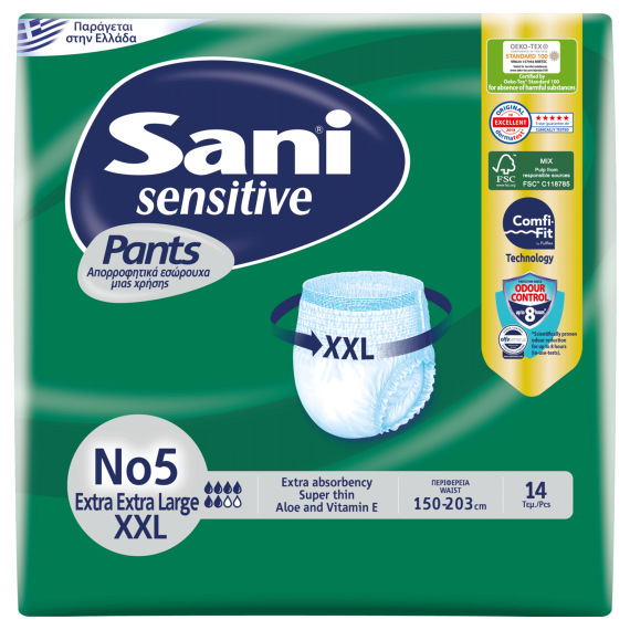 حفاضات شورت سانى Sani Sensitive  Size XXLARGE  , Egy Health