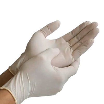 جوانتى ابيض White latex gloves , EGY HEALTH