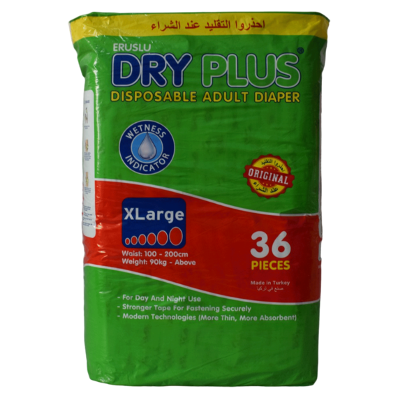 حفاضات كبار السن تركى Dry Plus adult diaper xl , Egy Health