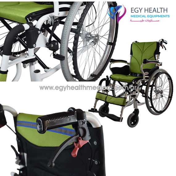 كرسي متحرك الومنيوم خفيف الوزن Aluminum wheelchair , Egy Health