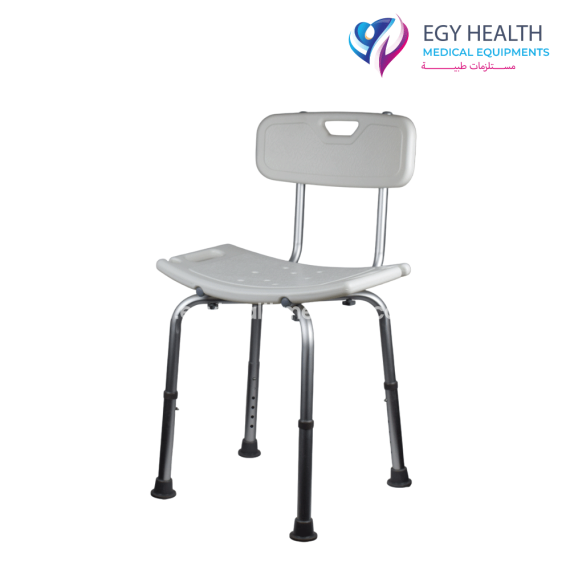 كرسي شاور طبي مريح Medical Shower Chair with Backrest , EGY HEALTH