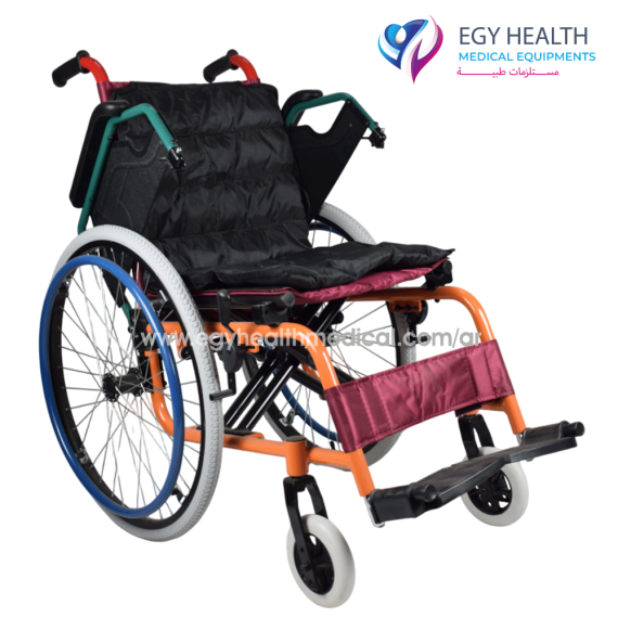 كرسي متحرك الومنيوم خفيف الوزن Aluminum Foldable Wheelchair , EGY HEALTH