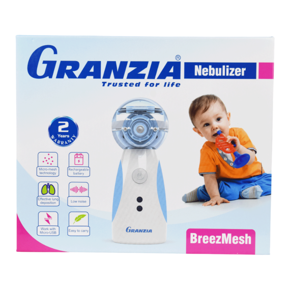 نيبولايزر جرانزيا محمول للاطفال والكبار Granzia BreezMesh Portable Nebulizer , EGY HEALTH