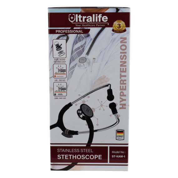 سماعة طبيب ستانلس ستيل Ultralife Stainless Steel Stethoscope , EGY HEALTH