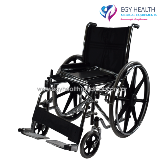 كرسي متحرك بجوانب فك 120كجم Wheelchair capacity 120kg Removable Armrests ,EGY HEALTH
