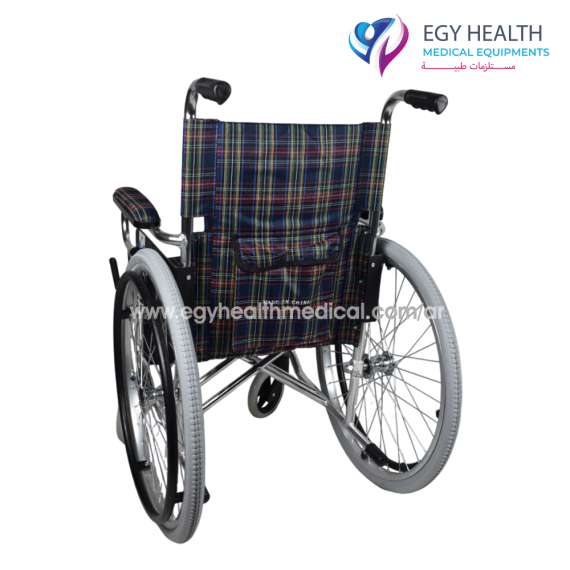 كرسي الومنيوم طبي خفيف وينطوى Lightweight Foldable Aluminum Medical Wheelchair , EGY HEALTH