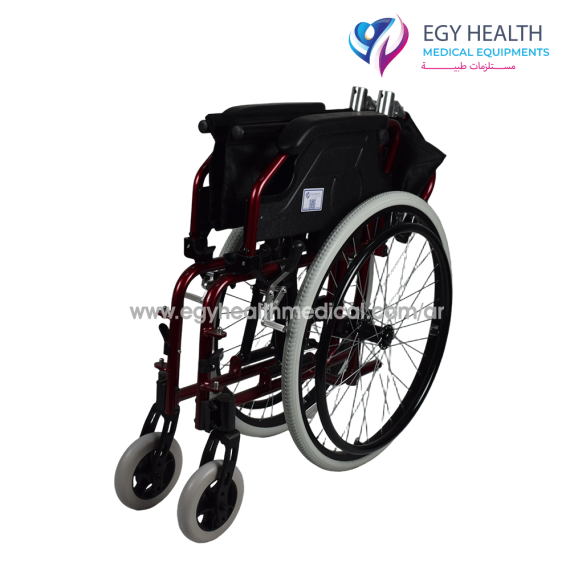 كرسي متحرك المنيوم خفيف Lightweight Foldable Aluminum Wheelchair , EGY HEALTH