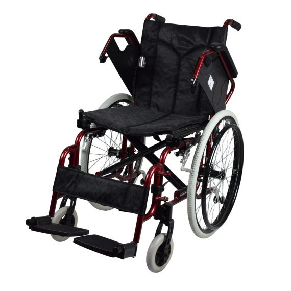 كرسي متحرك المنيوم خفيف Lightweight Foldable Aluminum Wheelchair , EGY HEALTH