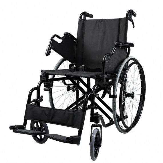 كرسي متحرك جوانب رفع بفرامل للمرافق Manual Wheelchair Flip Up Arms من ايجي هيلث