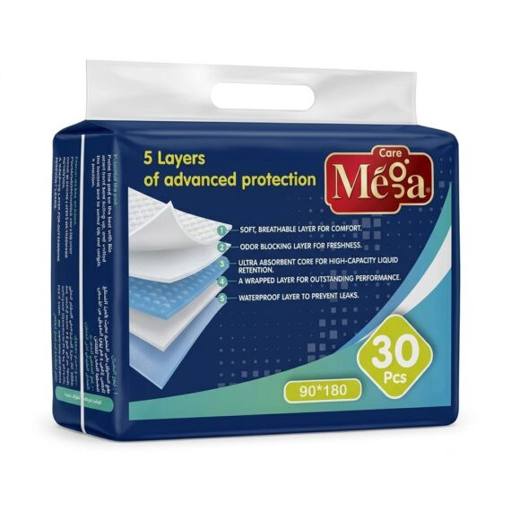 Mega Disposable Bed Pads Underpads (30-Pack) , EGY HEALTH