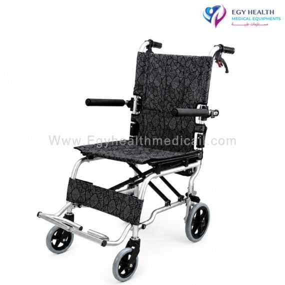 كرسي متحرك ألومنيوم للسفر – خفيف الوزن – قابل للطيLightweight Aluminum Travel Wheelchair , EGY HEALTH
