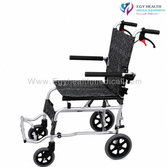 كرسي متحرك ألومنيوم للسفر – خفيف الوزن – قابل للطيLightweight Aluminum Travel Wheelchair , EGY HEALTH
