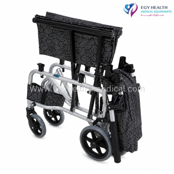 كرسي متحرك ألومنيوم للسفر – خفيف الوزن – قابل للطيLightweight Aluminum Travel Wheelchair , EGY HEALTH
