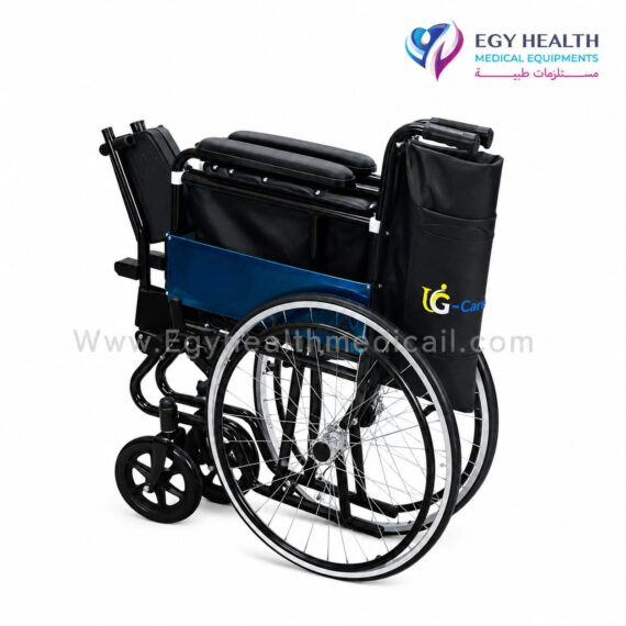 كرسي متحرك طبي يدوي يتحمل 120 كجم Manual Medical Wheelchair 120kg , EGY HEALTH