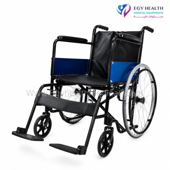 كرسي متحرك طبي يدوي يتحمل 120 كجم Manual Medical Wheelchair 120kg , EGY HEALTH