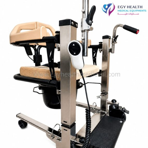 كرسي نقل مريض كهربائي ستانلس Electric Patient Transfer Chair Stainless Steel , EGY HEALTH