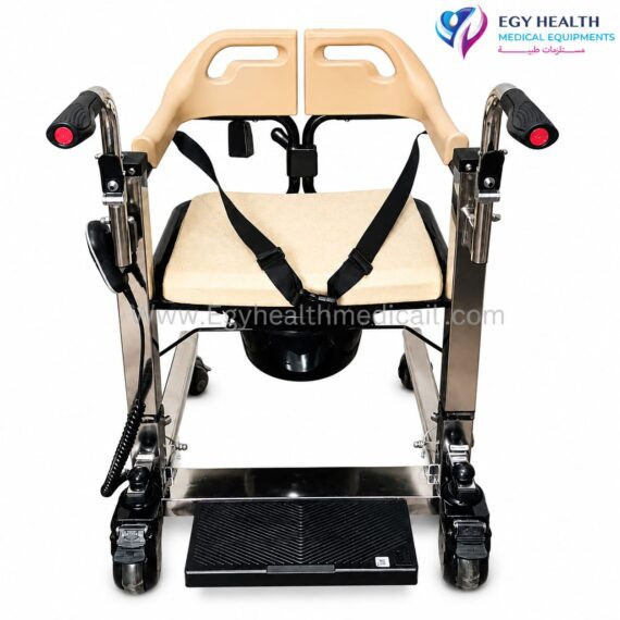 كرسي نقل مريض كهربائي ستانلس Electric Patient Transfer Chair Stainless Steel , EGY HEALTH