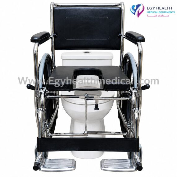 كرسي متحرك تواليت واستحمام3-in-1 Shower Commode Wheelchair 120kg, EGY HEALTH