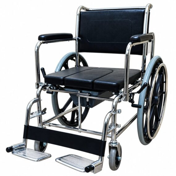 كرسي متحرك تواليت واستحمام3-in-1 Shower Commode Wheelchair 120kg, EGY HEALTH